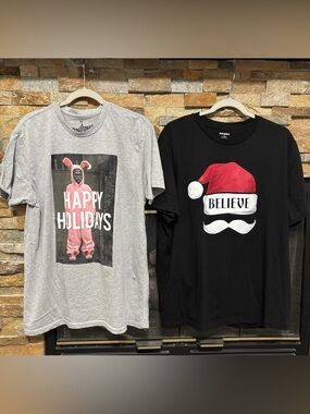 Christmas T-shirts size XL         SET OF 2